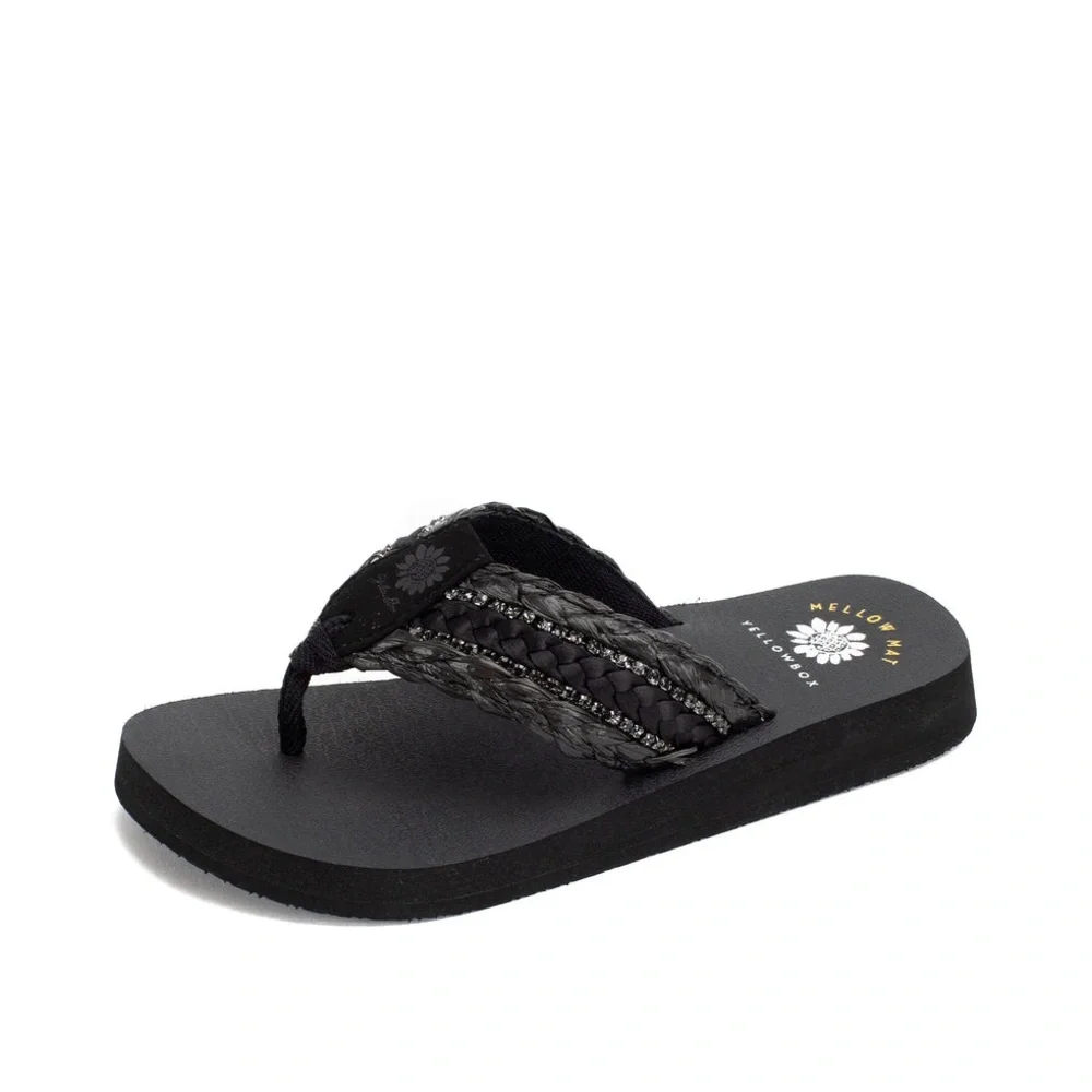 Yellow box Norla Flip Flop color black medium width - Picture 1 of 4